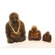 Budha sentado sonriendo madera 3" (7,5cm)