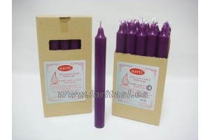 Vela Color Morado 19cnx2cm +/- 8h