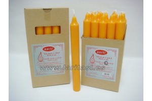 Vela Color Naranja 19cmx2cm +/- 8h