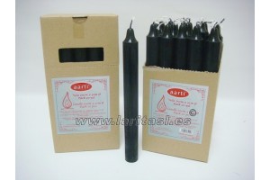 Vela Color Negro 19cmx2cm +/- 8h