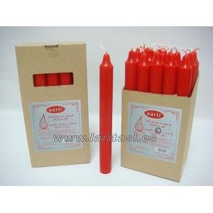 Vela Color Rojo 19cmx2cm +/- 8h